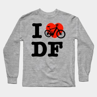 I Love Cycling DF / Yo Amo andar en Bicicleta en el DF / Chilango Pride / Orgullo Chilango Graphic Long Sleeve T-Shirt